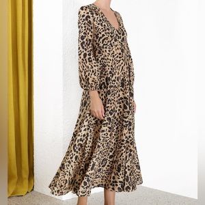 Zimmermann Leopard MIDI Dress - Size 0 (2-4)